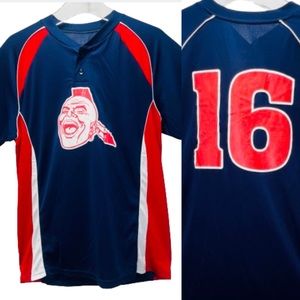 ATLANTA BRAVES #16 Classic Screaming Indian Logo Baseball Shirt Size Med…
